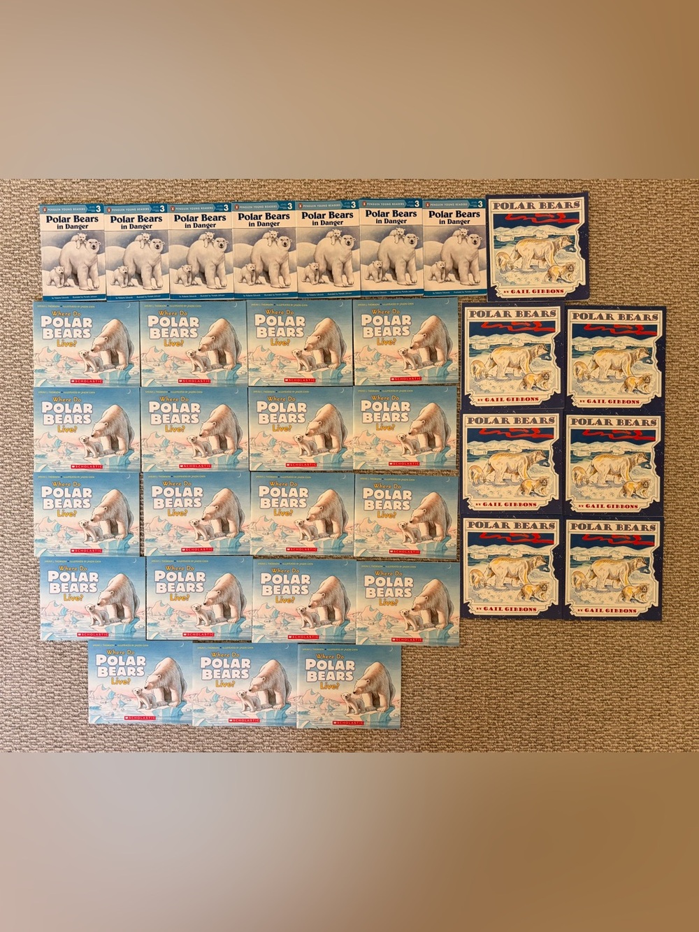 Large Lot Polar Bear Children’s Book Lot – 33 Books – Classroom / Homeschool